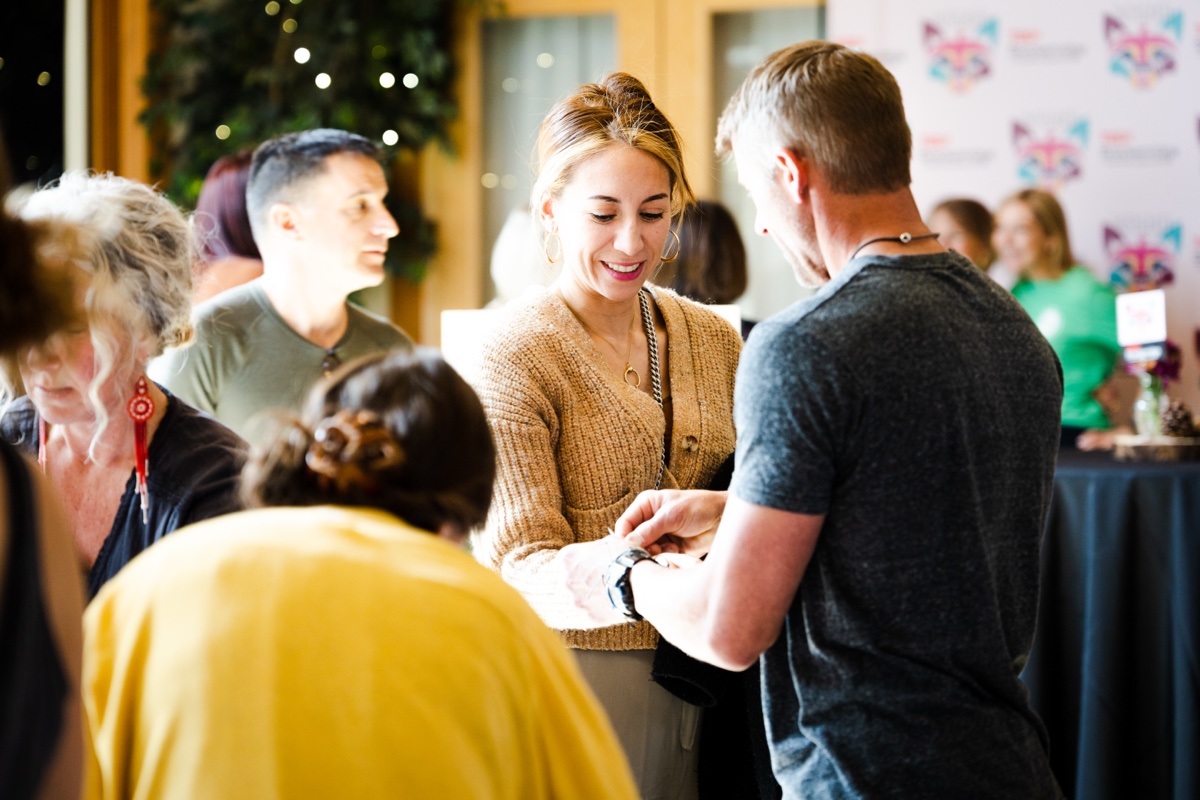 Attendees mingling at TEDxBreckenridge