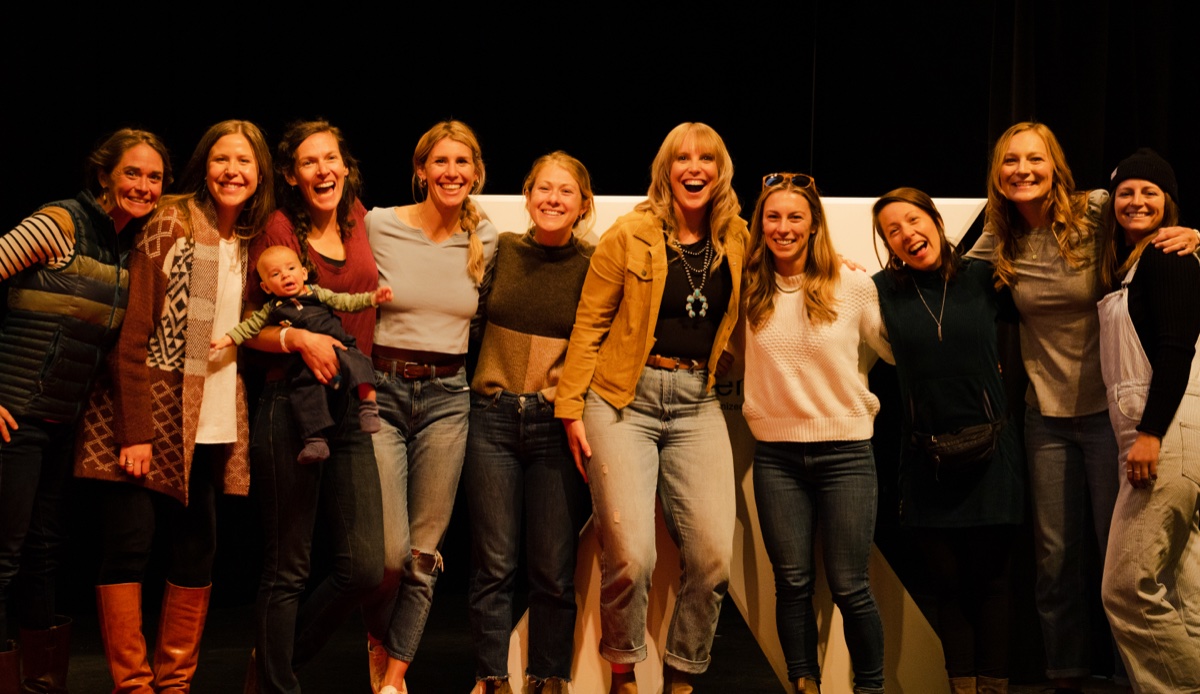 TEDxBreckenridge volunteer team members gathered together at an event